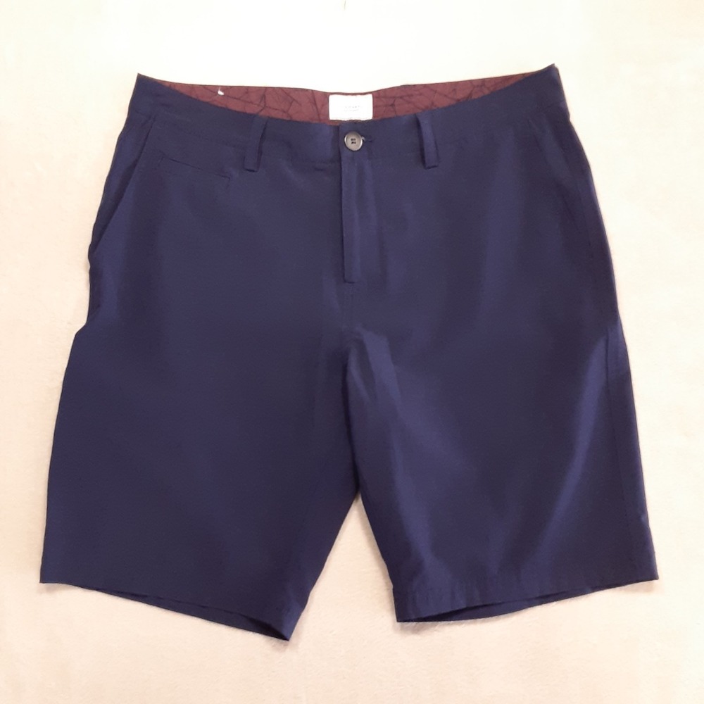 7 Diamonds Mens Agility Performance Shorts 34 Blue 9" Inseam Golf